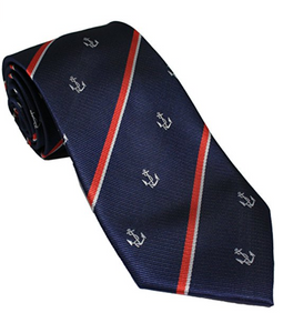 Royal Navy Anchor & Stripes Regimental Tie