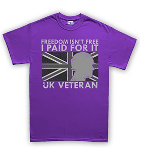 Freedom Isnt Free UK War Veteran Poppy T-shirt