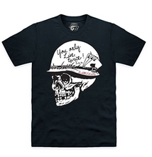 Rum Knuckles Live Twice Army Skull T Shirt