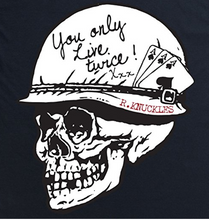 Rum Knuckles Live Twice Army Skull T Shirt