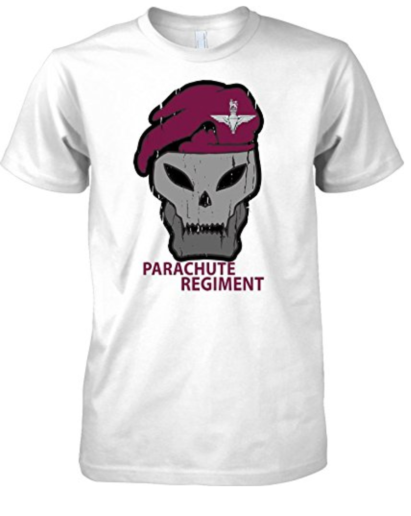 Parachute Regiment Beret and Skull Mens T Shirt